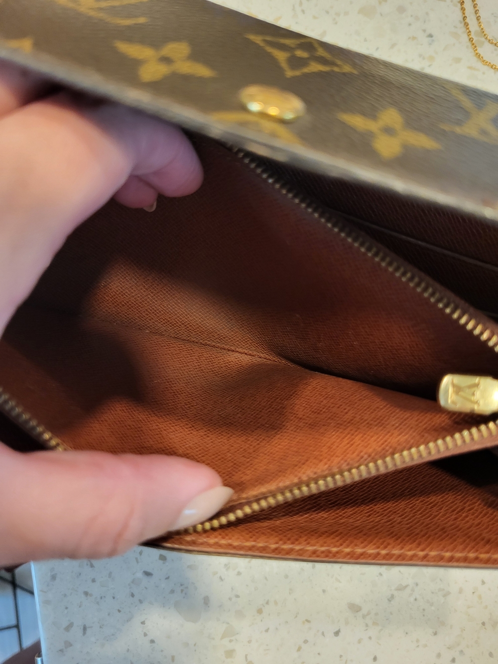 Louis Vuitton Brown Monogram Canvas Wallet with Tan Interior - Picture 14 of 14